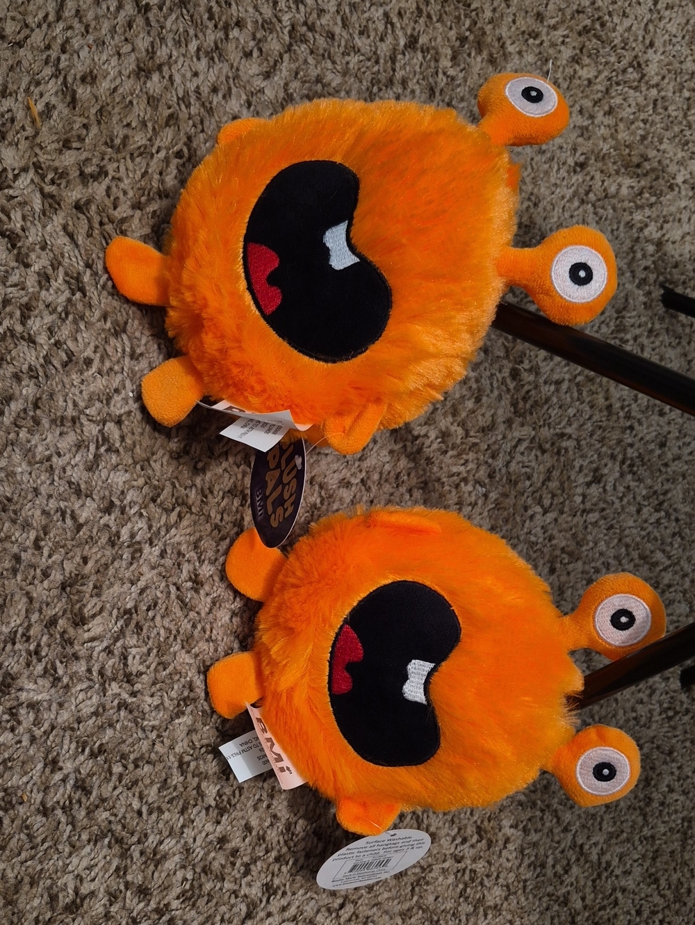 Bright Orange Plush Monster Buddy – Soft Two-Eyed Toy